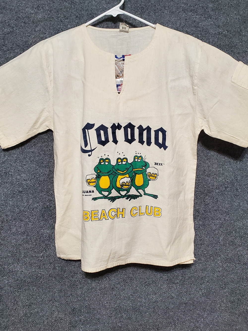 Vintage Corona Beach Club Shirt Mens Medium Senor Frogs Playa Tijuana Mexico 70s